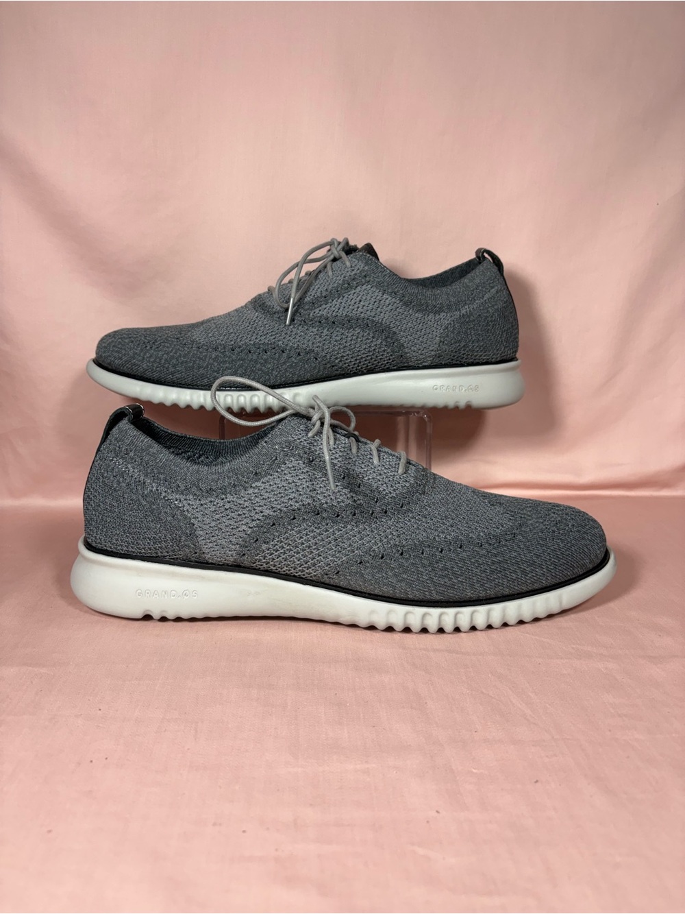Cole Haan Men's 2.ZEROGRAND Gray StitchLite Wingtip Oxford SZ 14 M - C27565